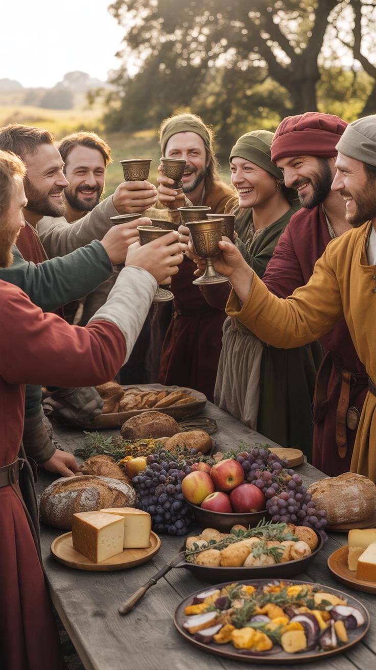 0146 1 a photorealistic outdoor medieval feast LdrAPS3wRwG590pVrIfNIQ Kw rxDuHRxq0aa8bNx266g cover