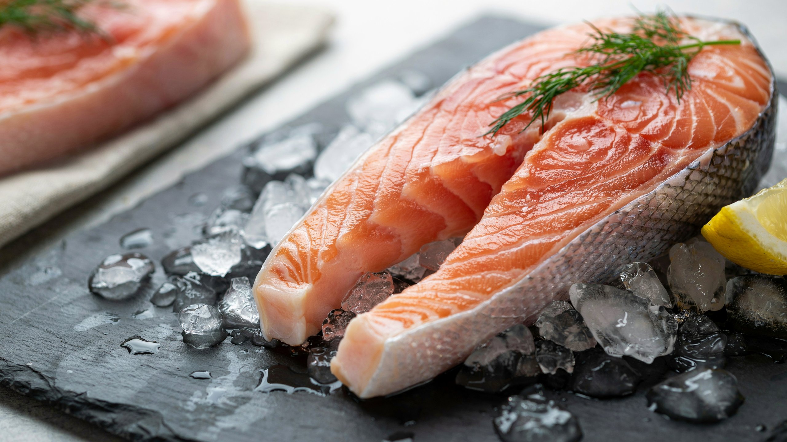 Wild-caught salmon fillet, raw