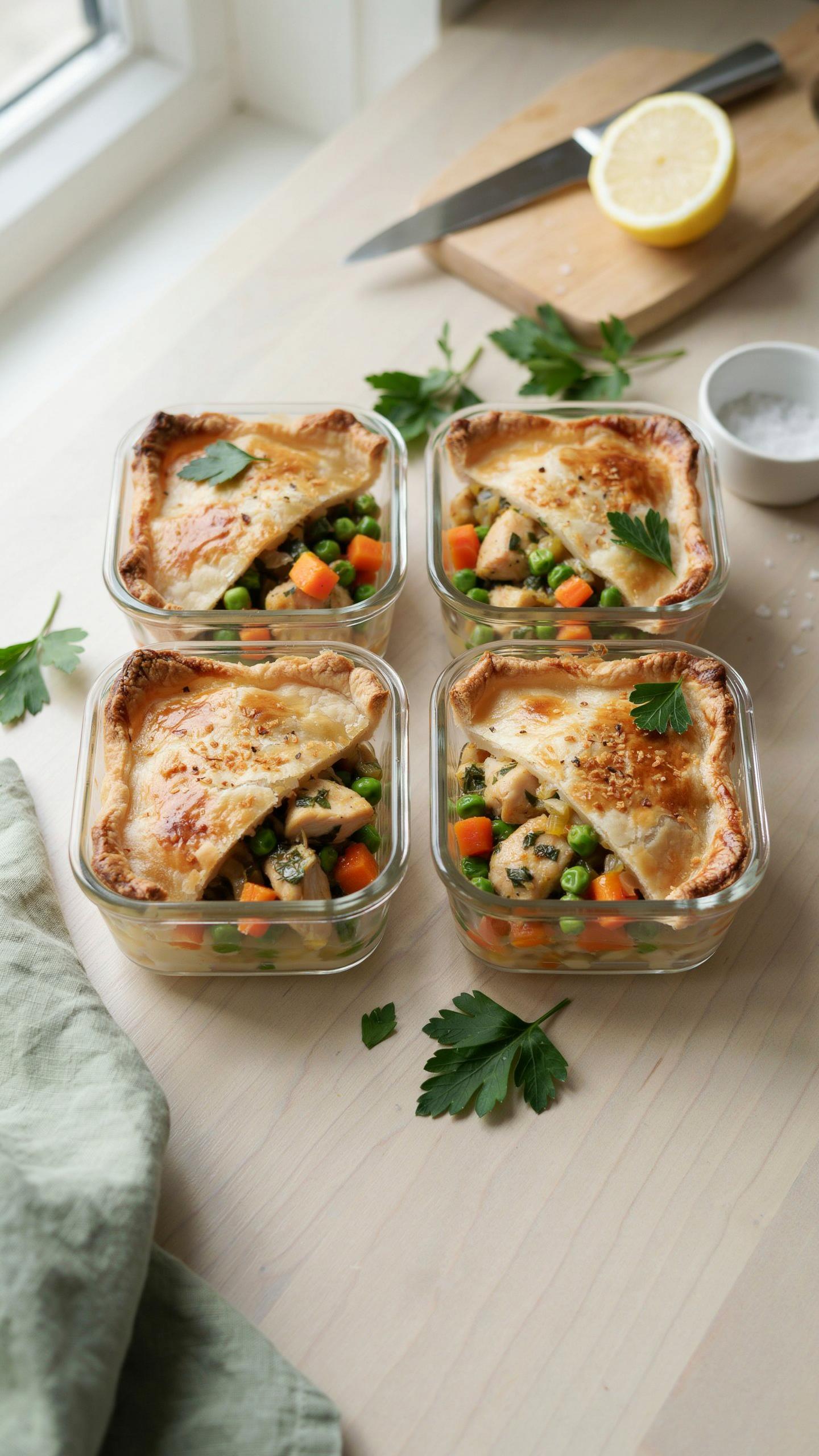 The Lean Machine Protocol Efficient High Protein Pot Pie Meal Prep