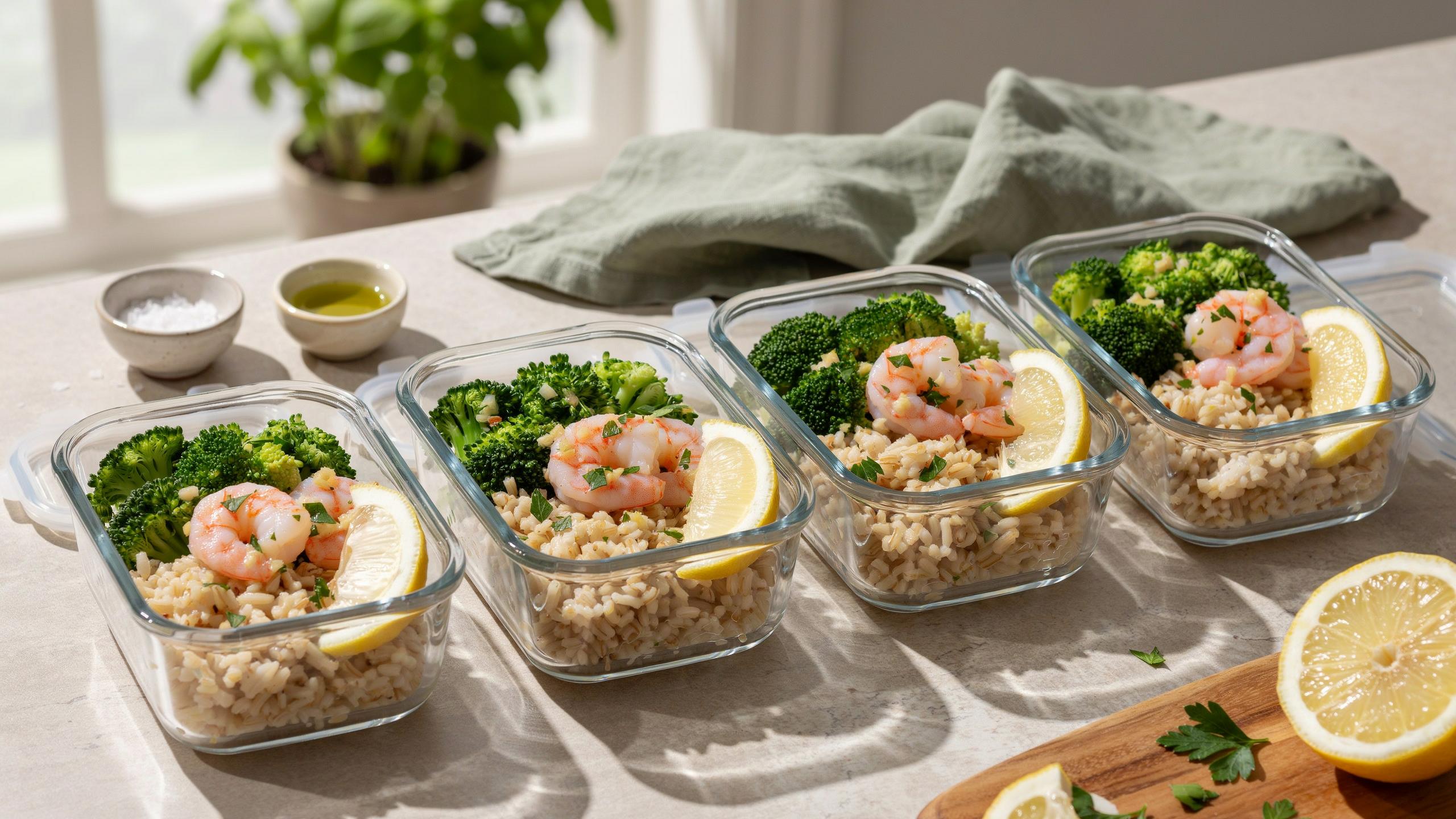 Garlic Shrimp Meal Prep For High Protein Dinners