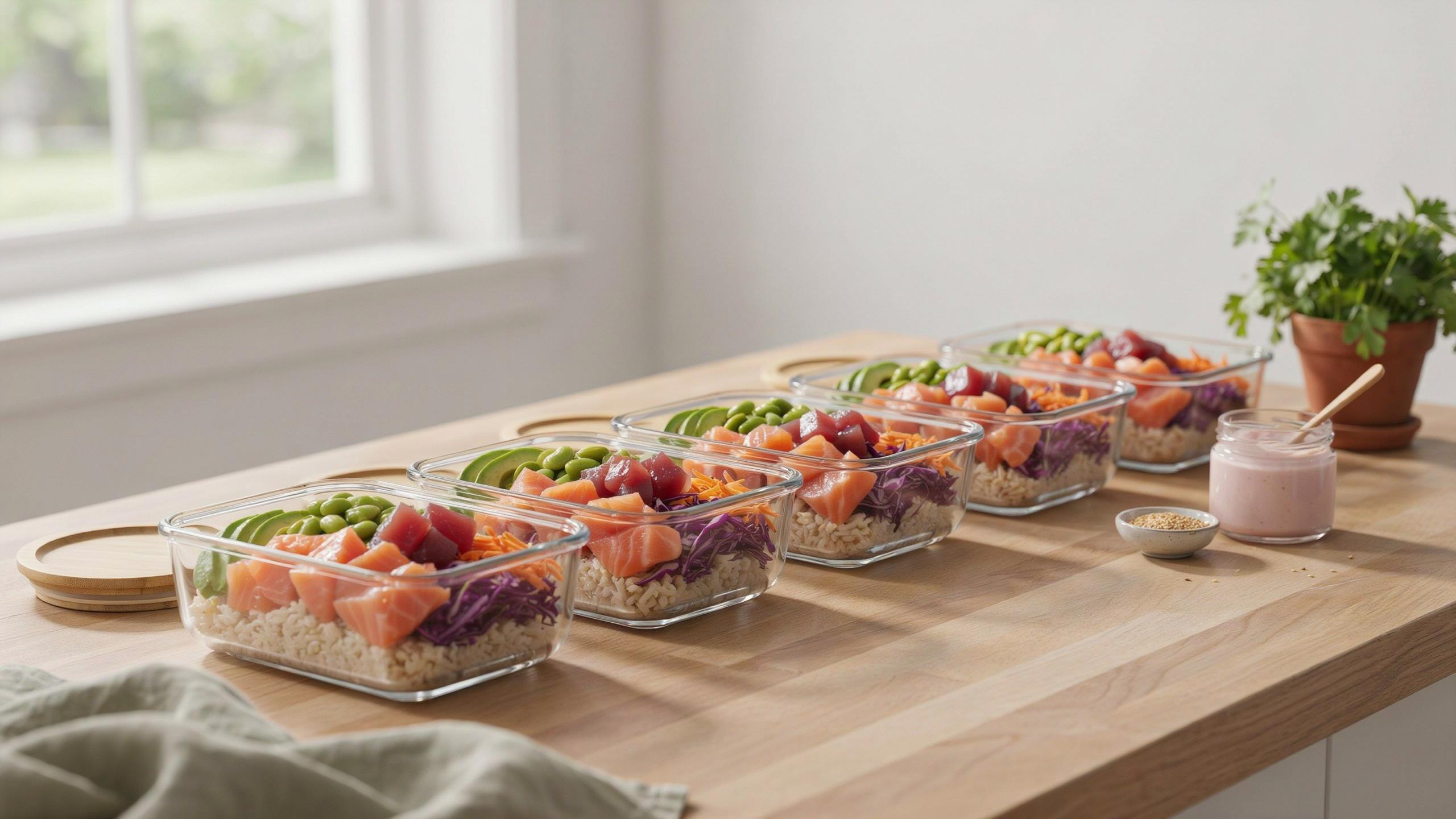 High Protein Poke Bowl Meal Prep For The Whole Week