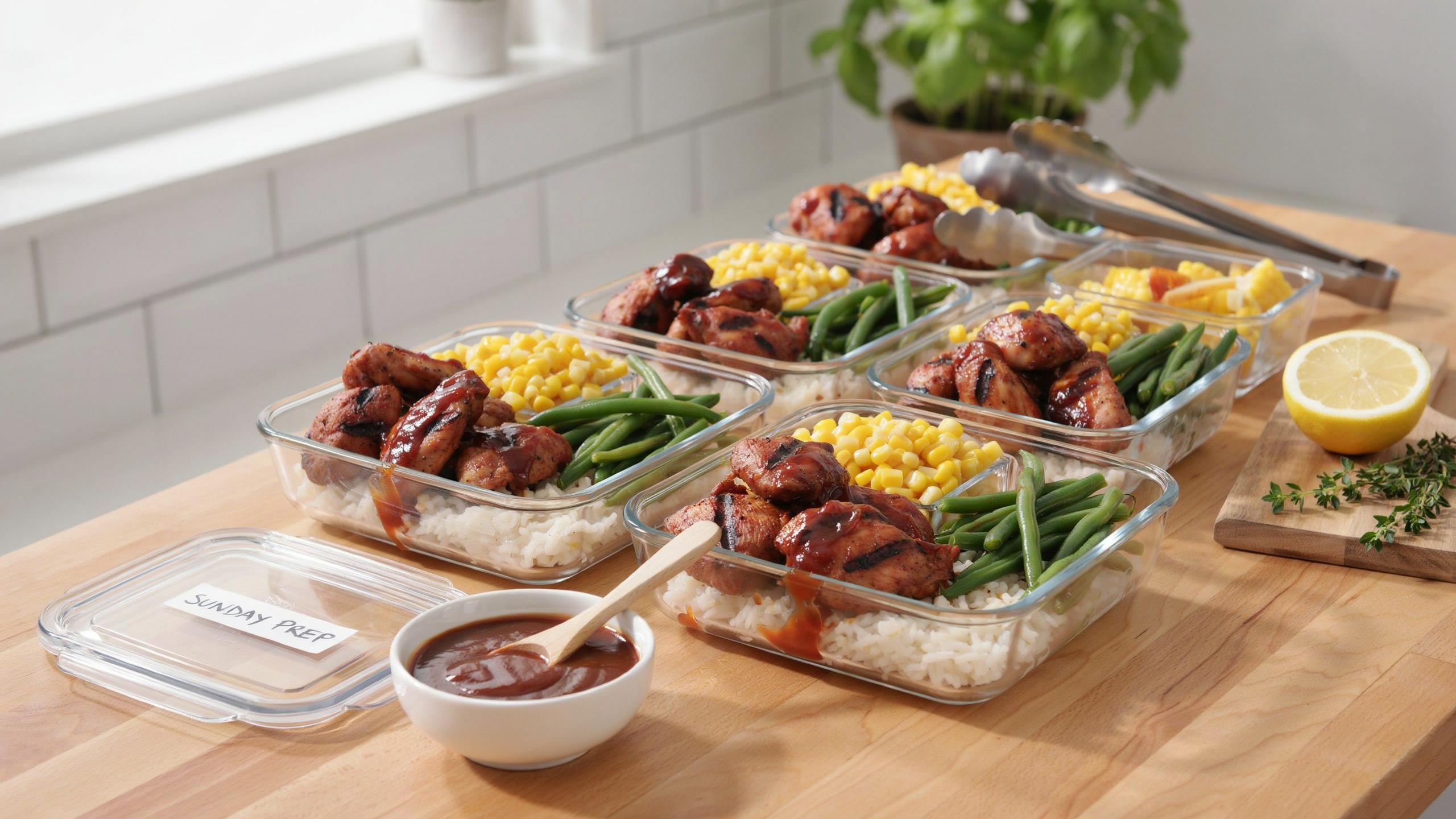 BBQ Chicken Meal Prep For Weekend Batch Cooking