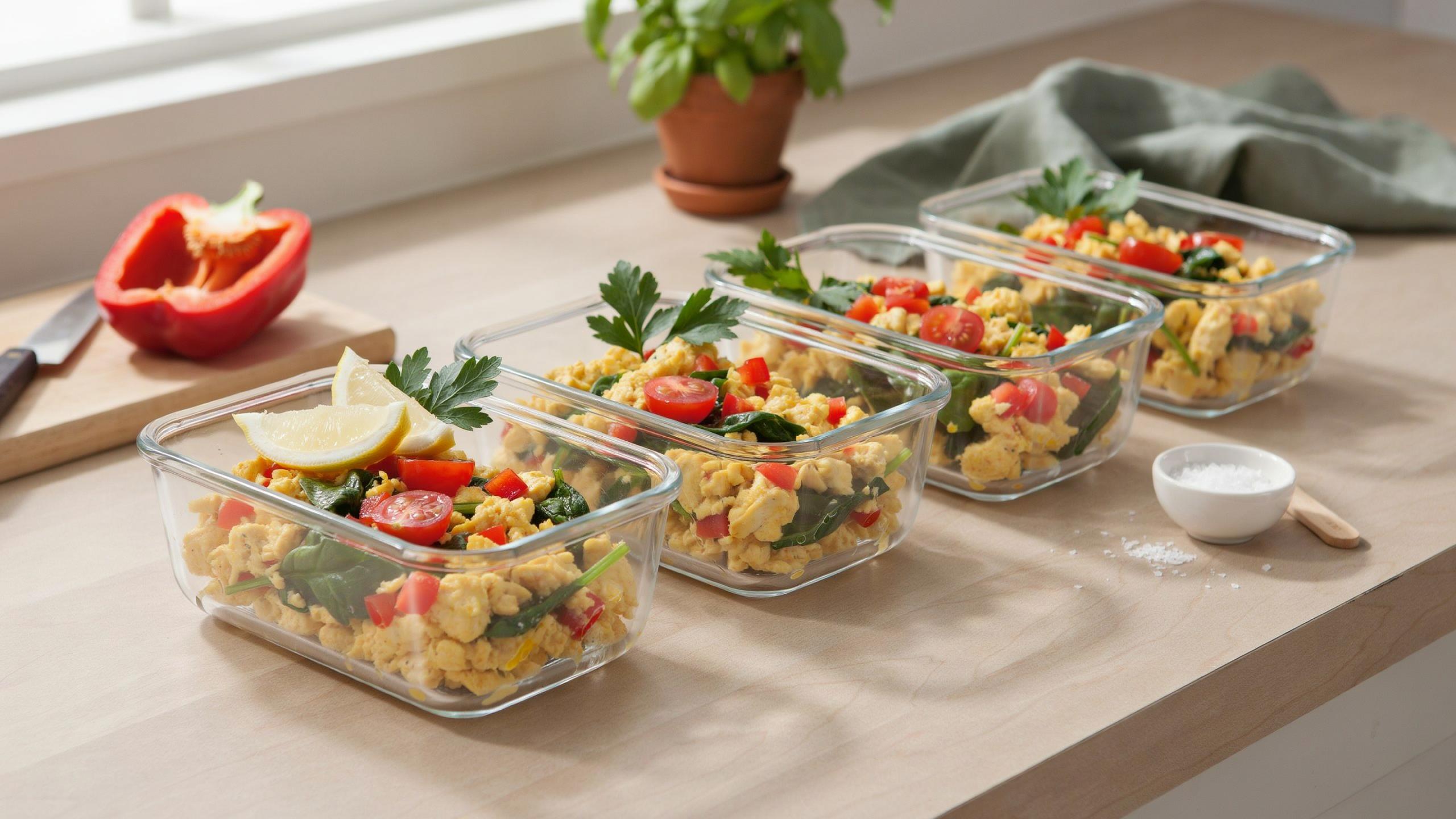 High Protein Tofu Scramble You Can Meal Prep Ahead