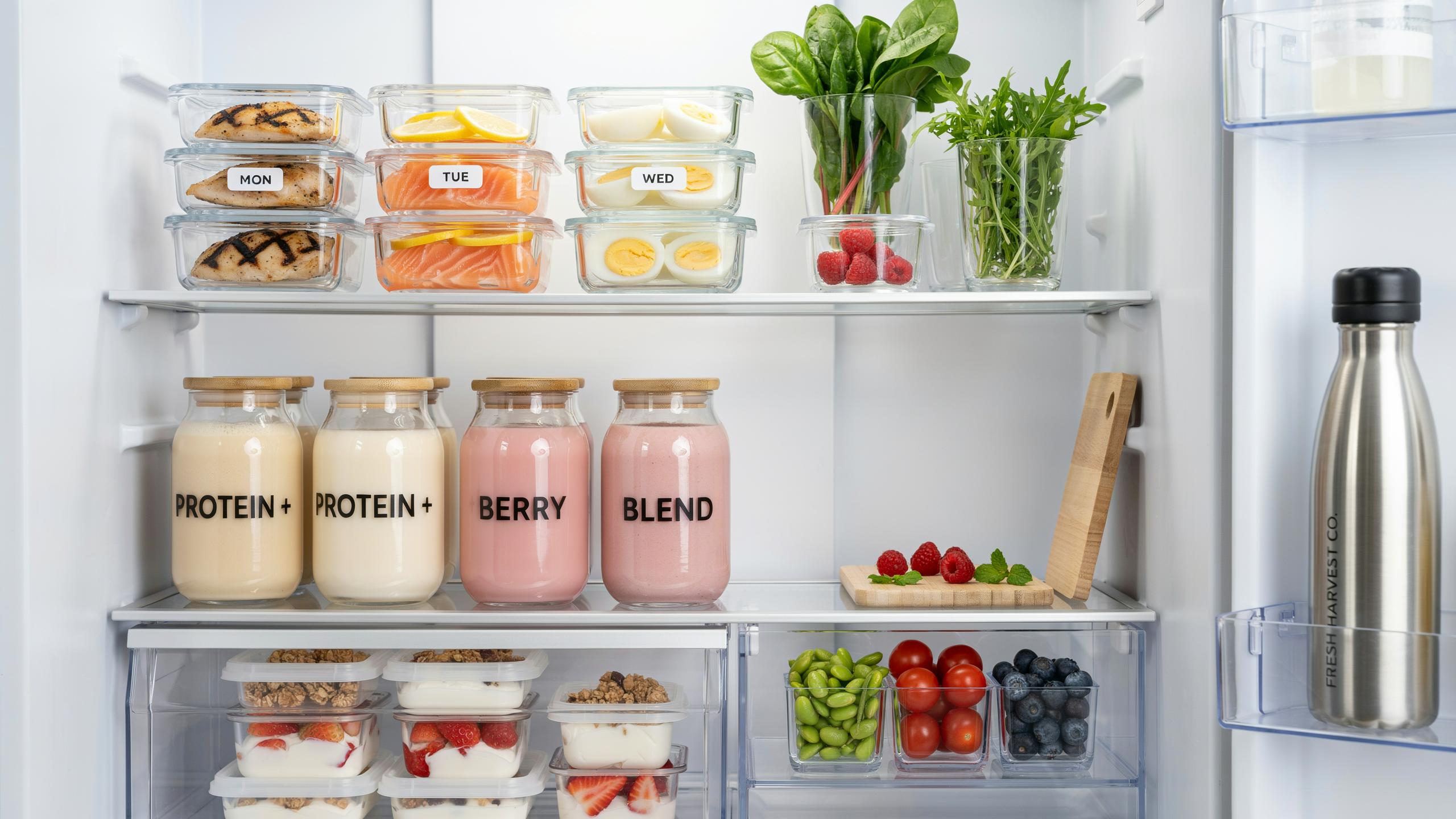 Meal Prep Organization Tools For A Stocked High Protein Fridge