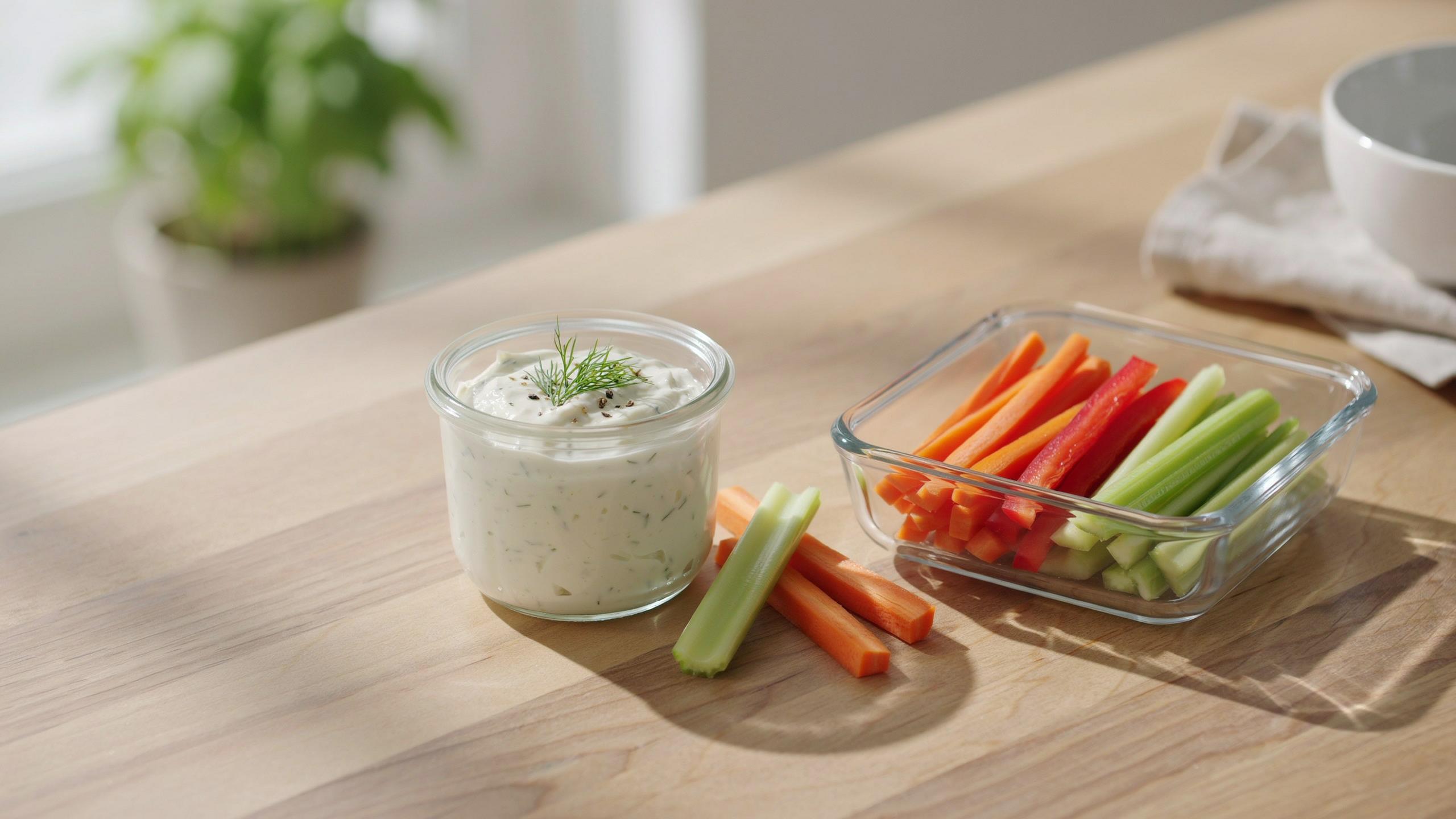 Greek Yogurt Ranch Dip Meal Prep For High Protein Snacking