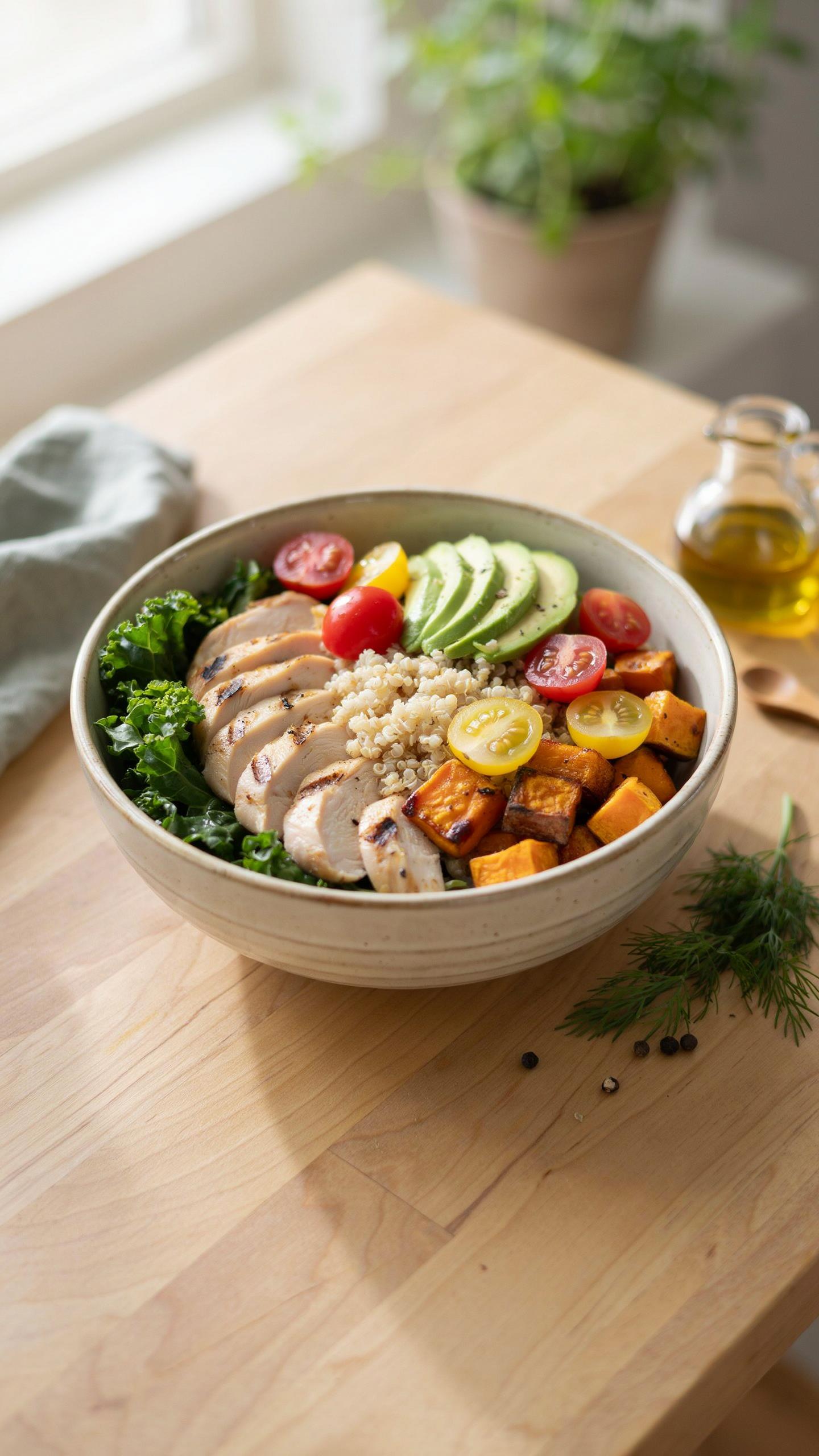 The Salad Topped With Chicken Fallacy Engineering A Balanced Chicken Bowl Recipe