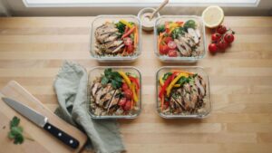 Chicken Bowl Meal Prep With Grains And Vegetables