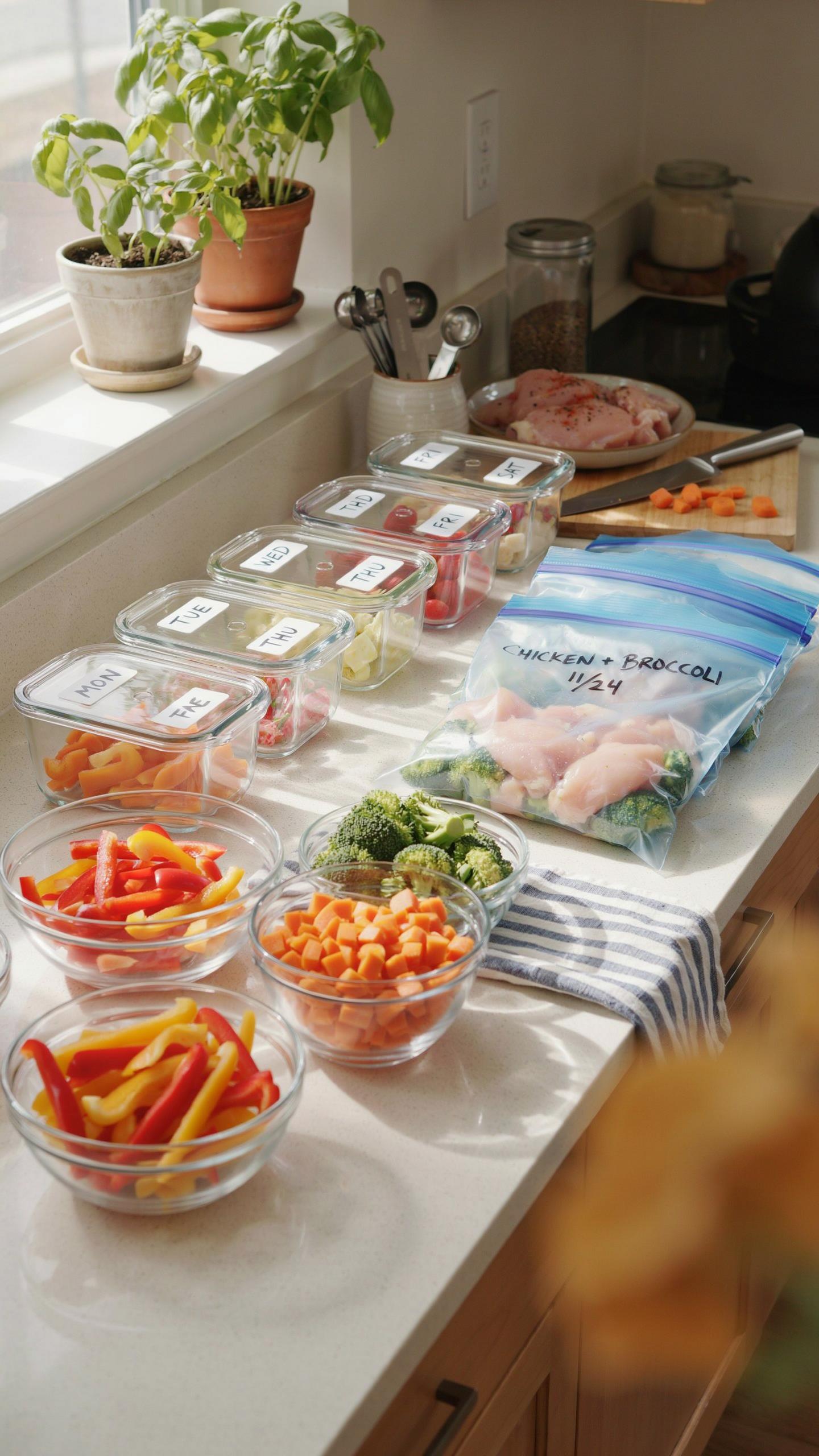 Assembly Line Efficiency Freezer Meal Prep Sessions