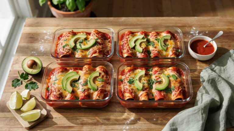 High Protein Enchilada Meal Prep For Freezer Friendly Dinners