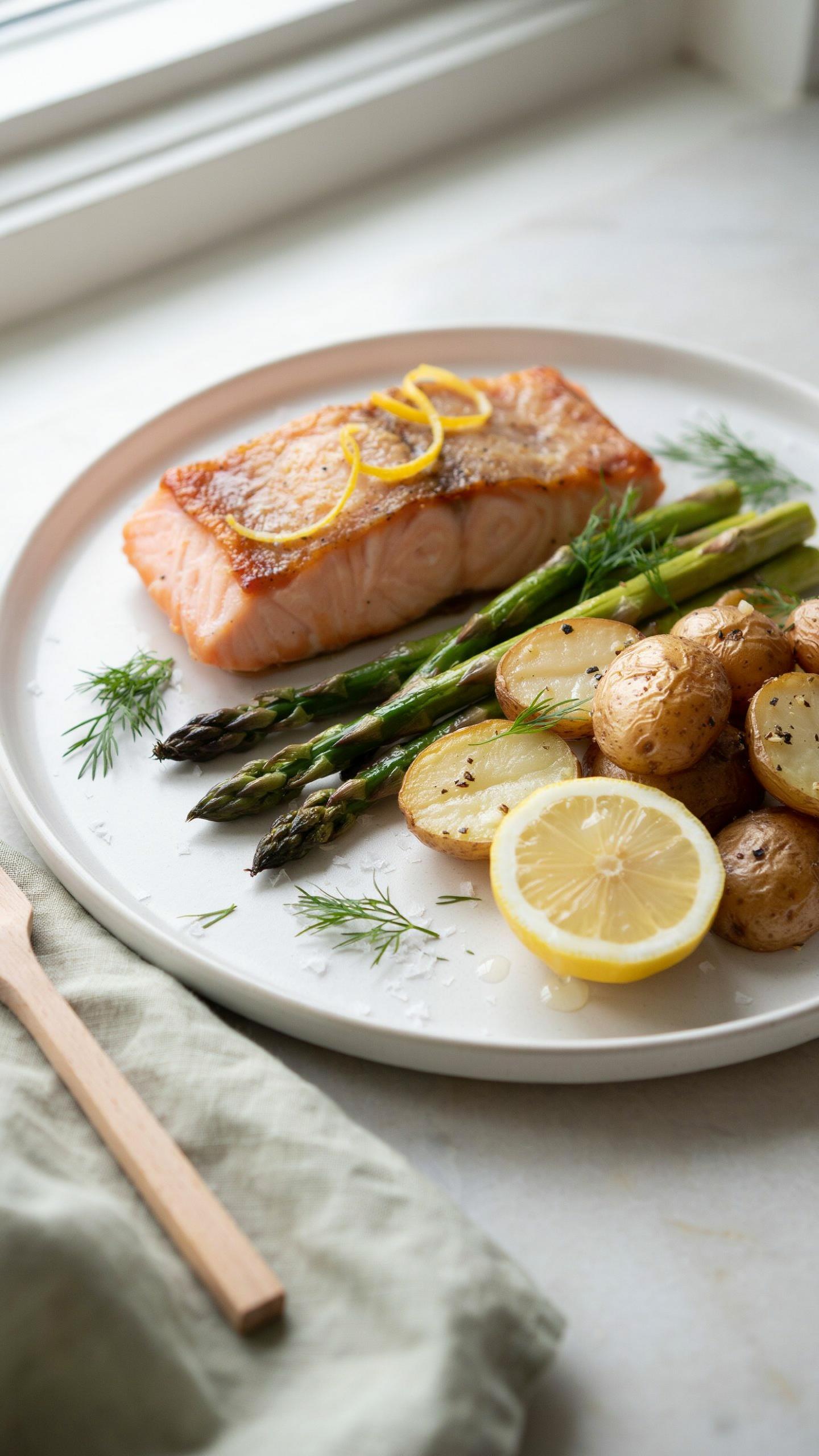Healthy Salmon And Potato Dinner Engineered For Satiety
