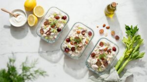 Greek Yogurt Chicken Salad Meal Prep For Lunch