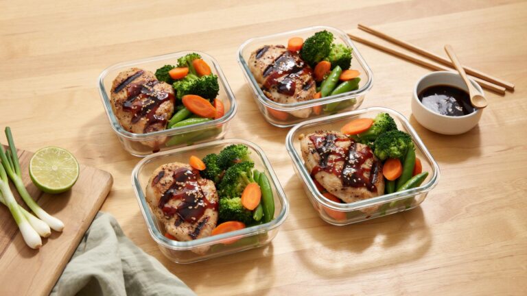 Chicken Teriyaki Meal Prep With Steamed Vegetables