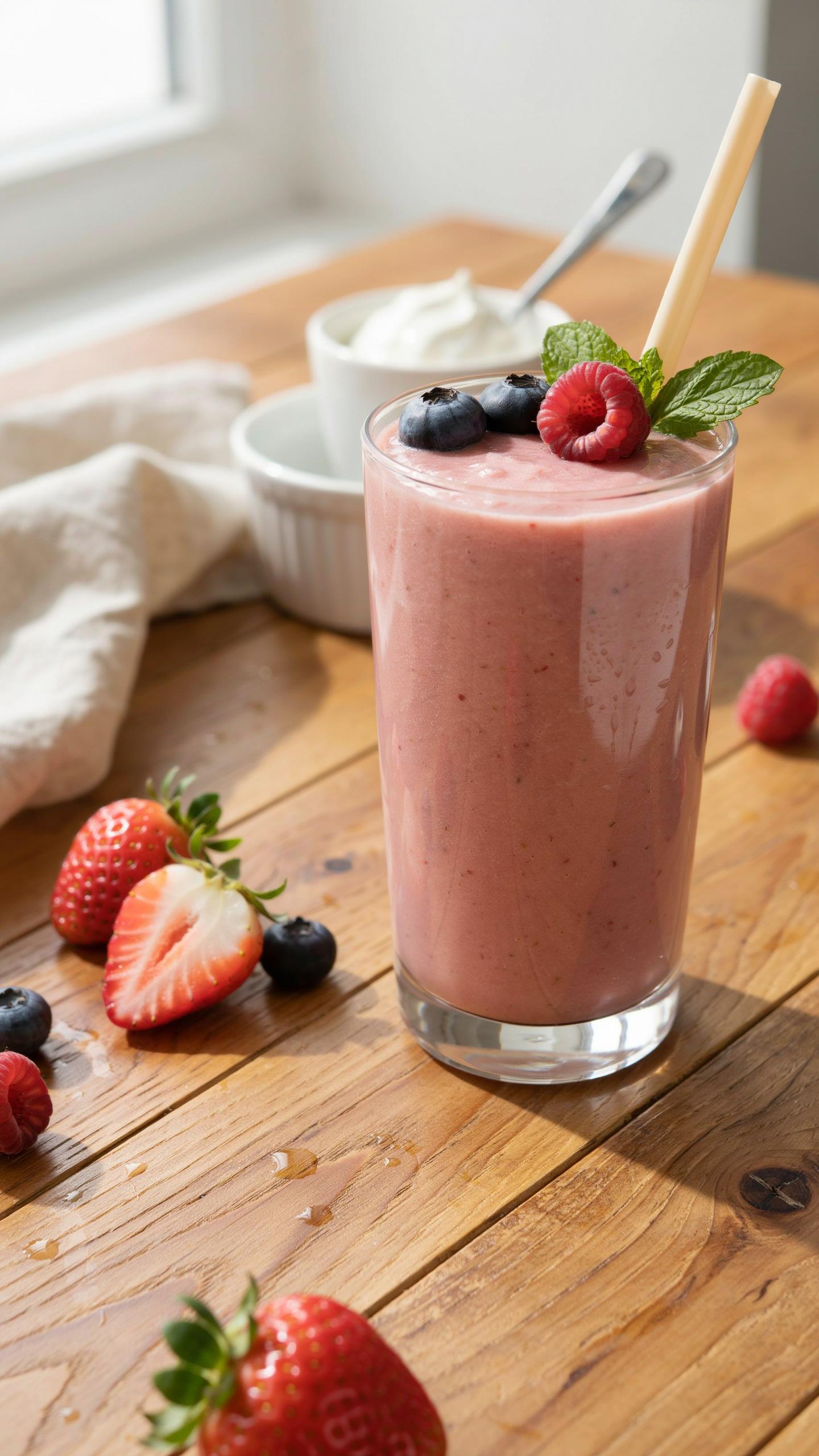 Flavor Without Compromise Greek Yogurt Smoothie With Berries And Beyond