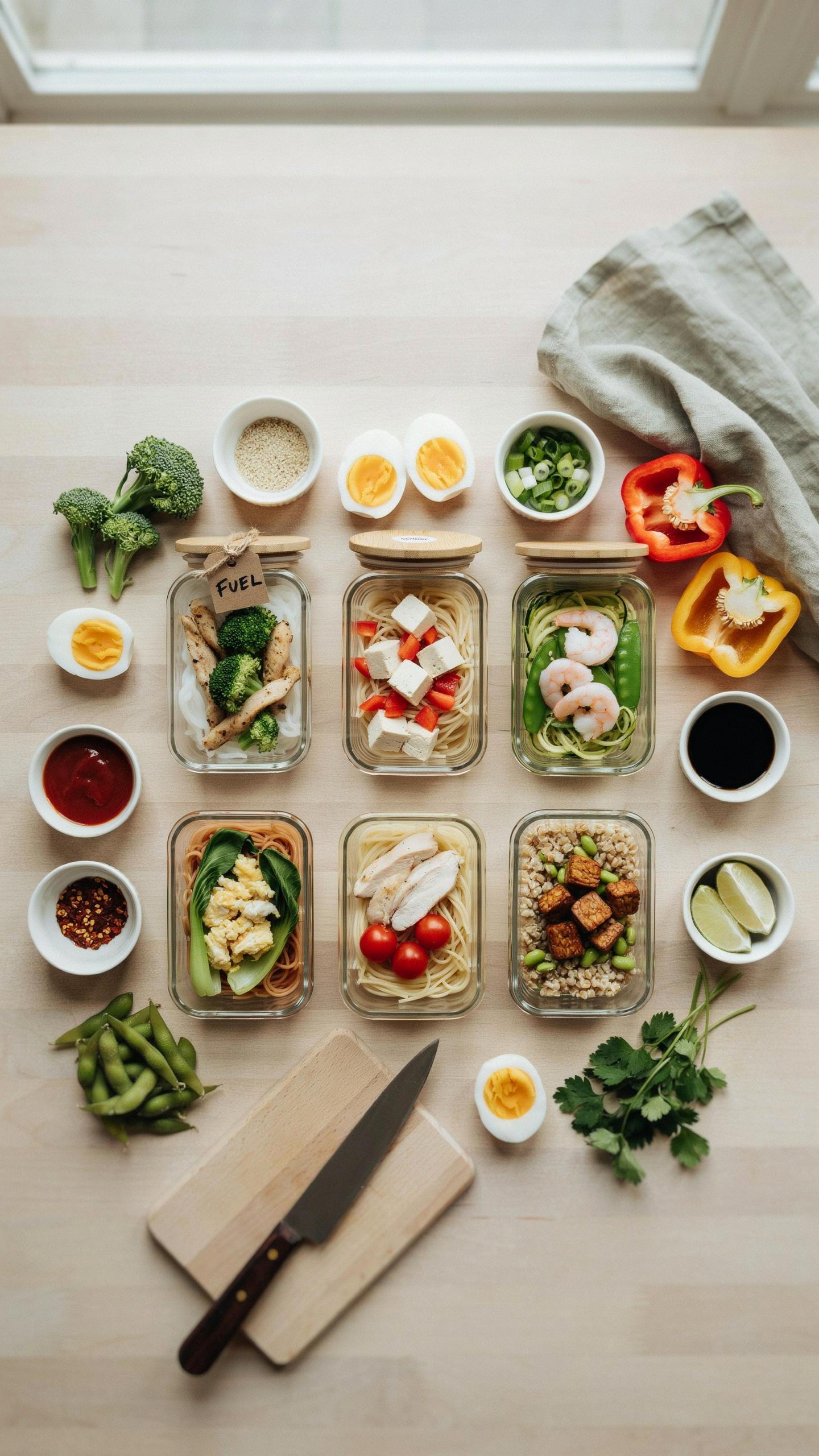 High Protein Noodle Meal Prep The Strategic Component Stacking
