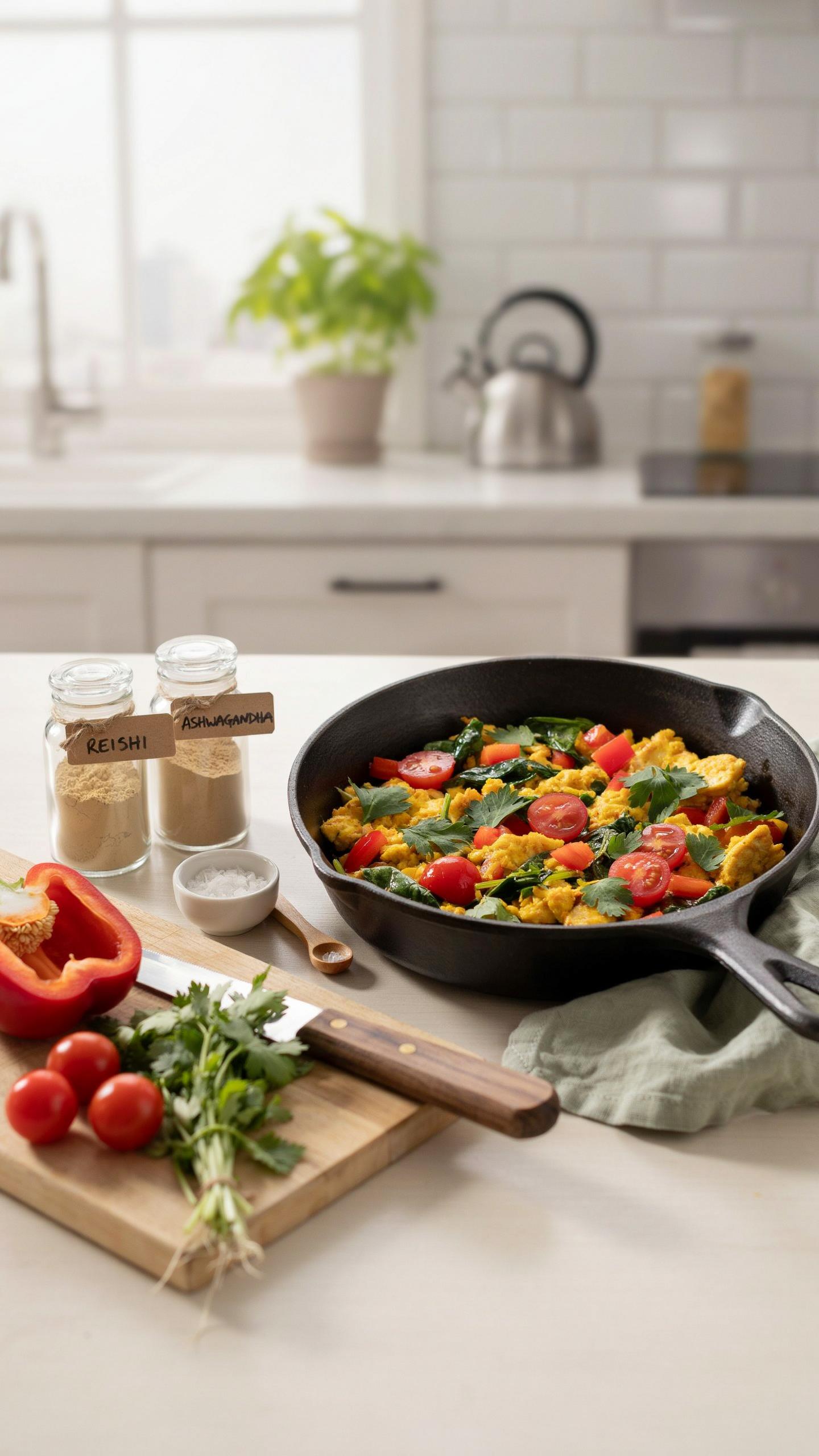 The Adaptogenic Kitchen Framework For Your Healthy Tofu Scramble Dish
