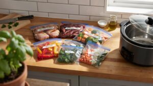 Freezer To Slow Cooker Meal Prep For High Protein Dinners