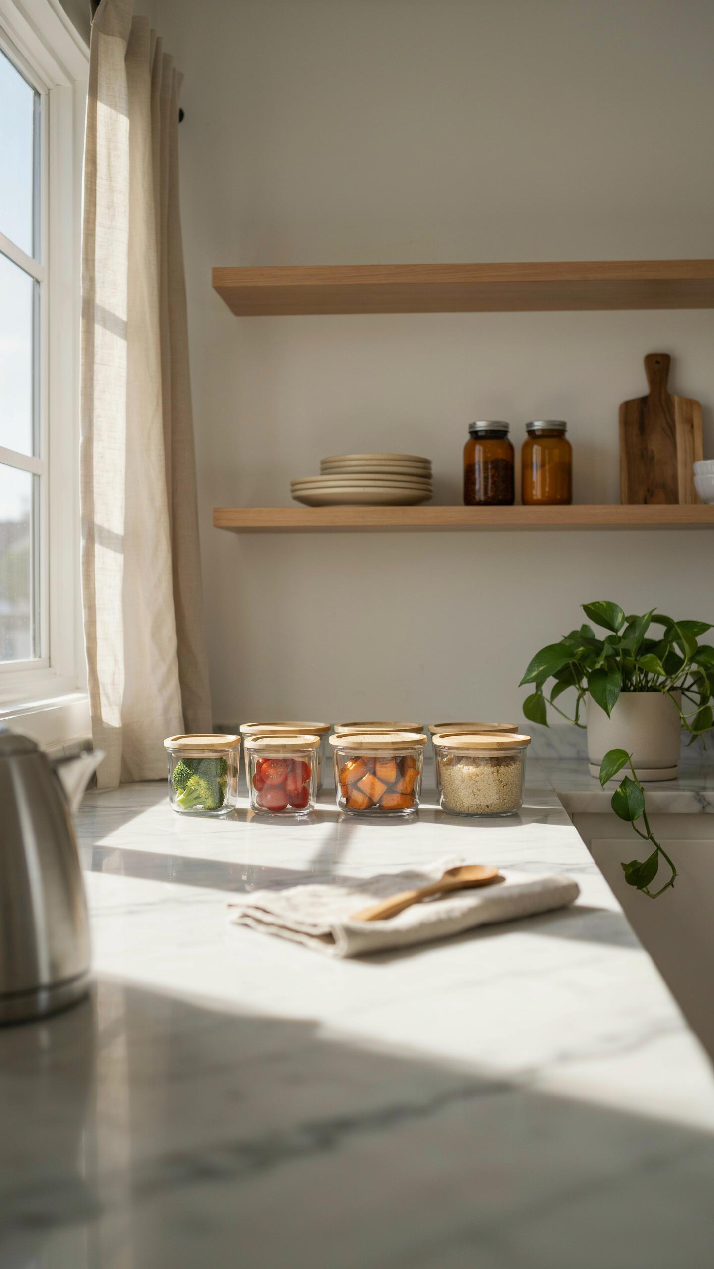 The Minimalists Kitchen With Meal Prep Containers Less Is More
