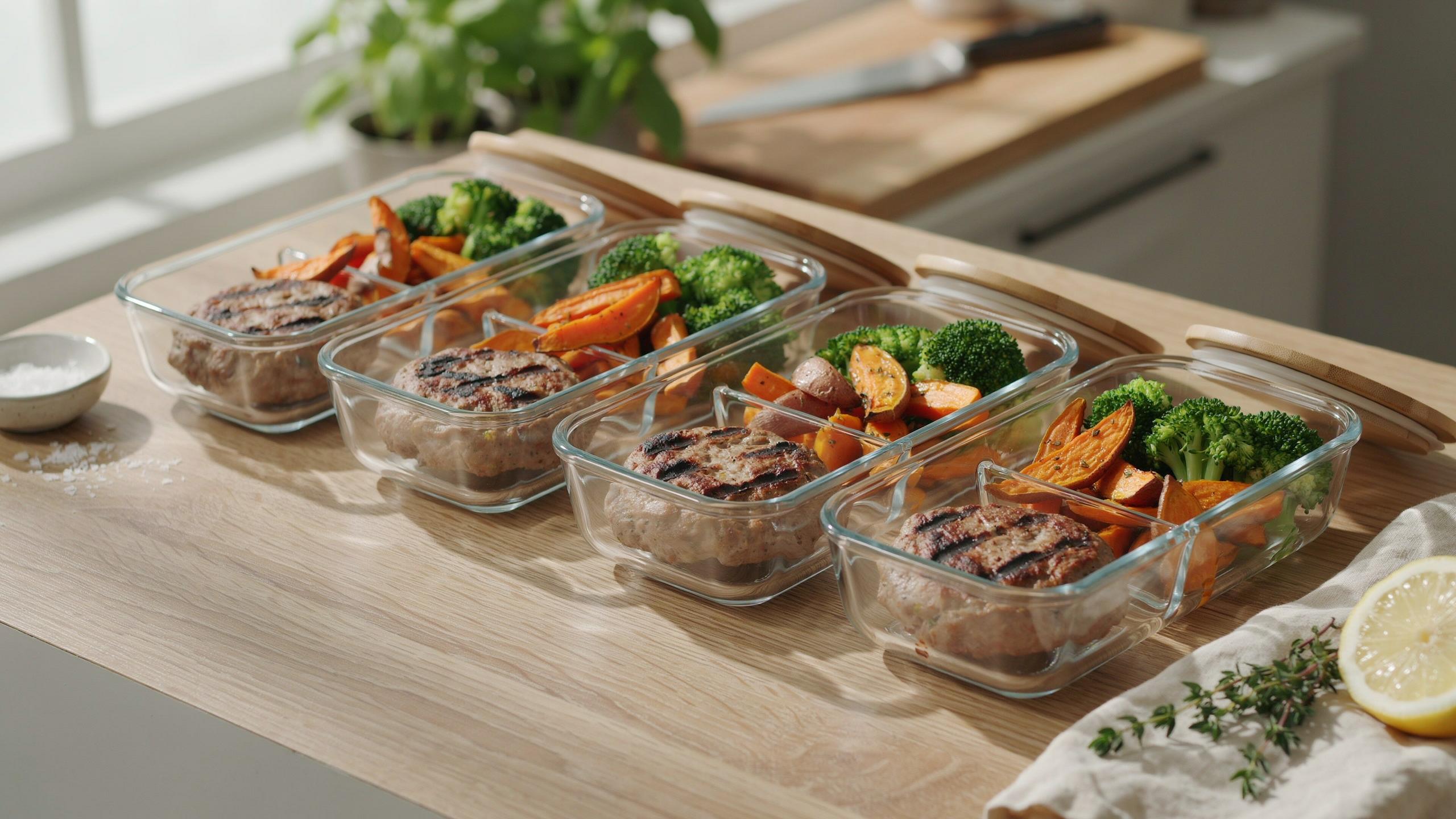 Turkey Burger Meal Prep For High Protein Lunches
