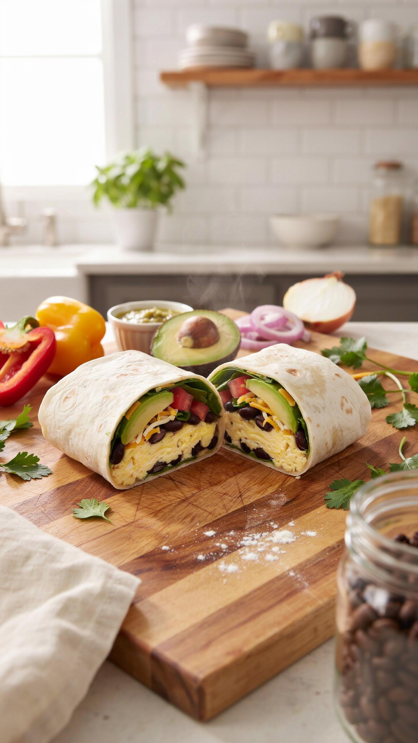 Protein Breakfast Burrito Recipe The Leverage Point Ingredients