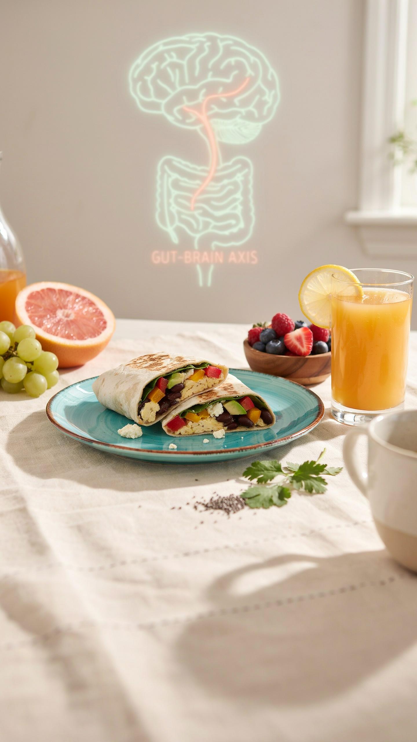 Healthy Breakfast Burrito The Gut Brain Axis Optimization