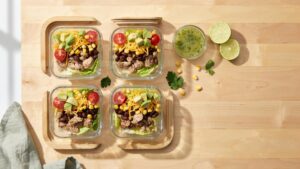 High Protein Taco Salad Meal Prep For Weekday Meals