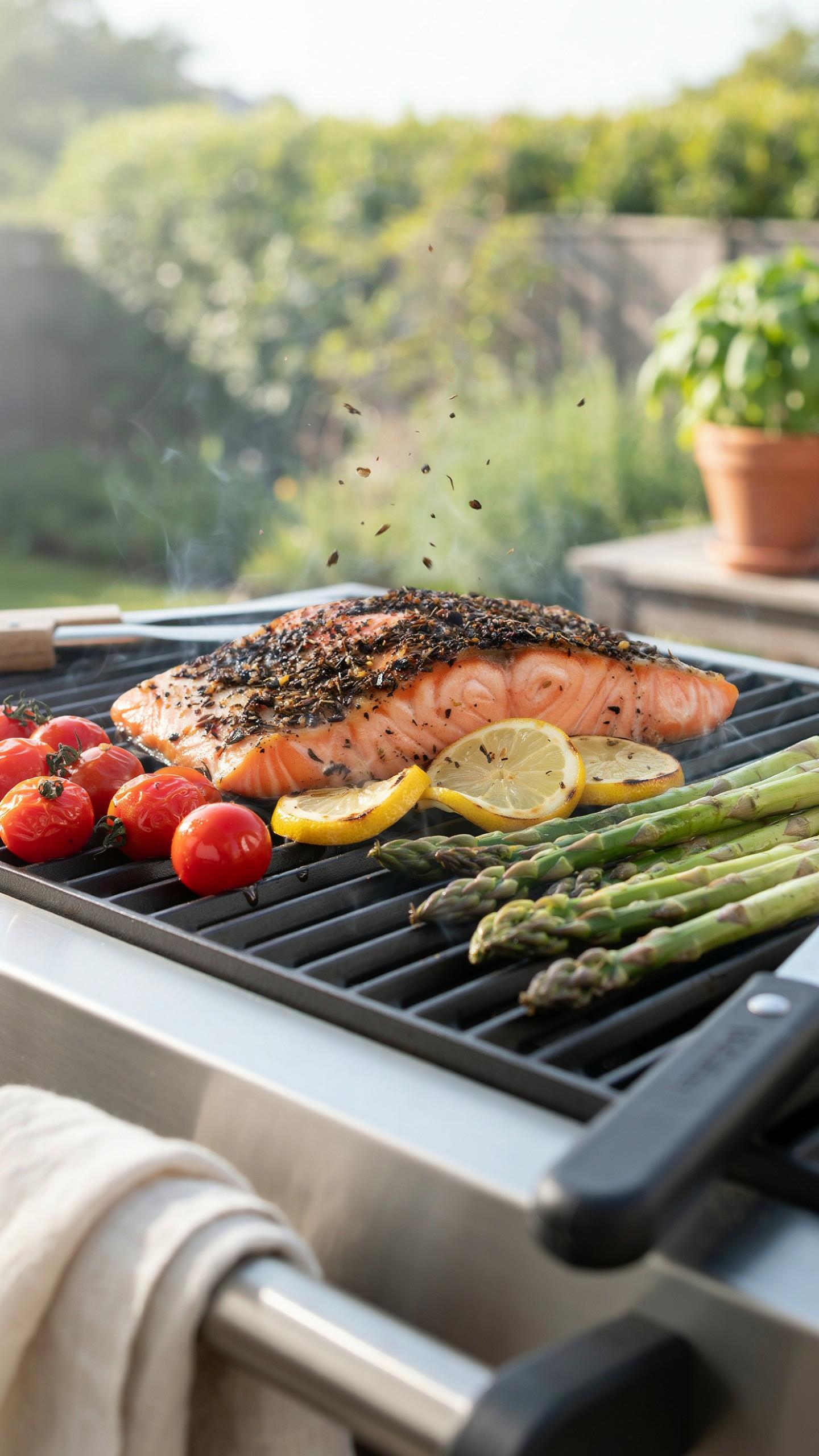 Grilled Blackened Salmon Outdoor Efficiency