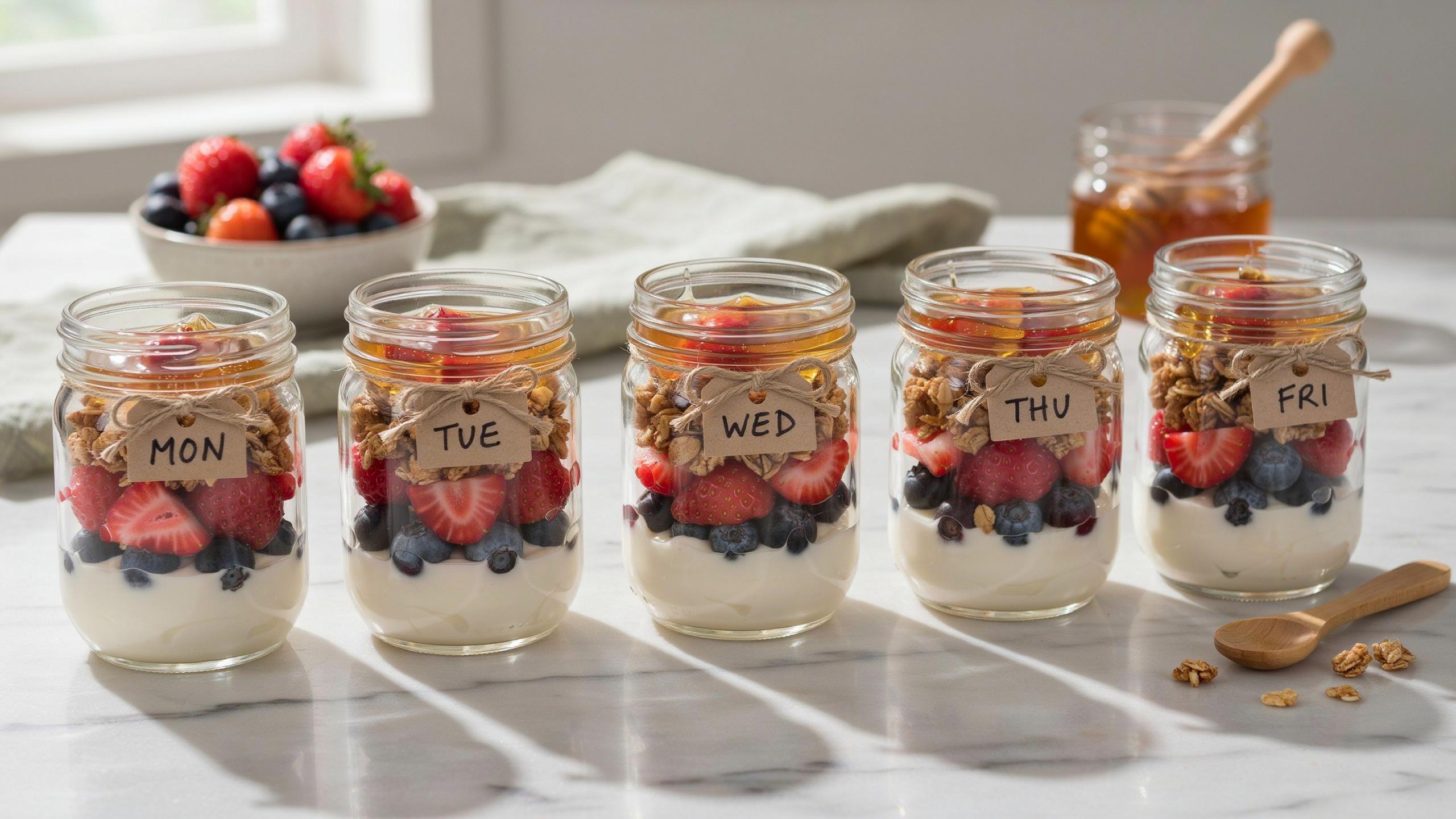 Greek Yogurt Parfait Meal Prep For The Whole Week