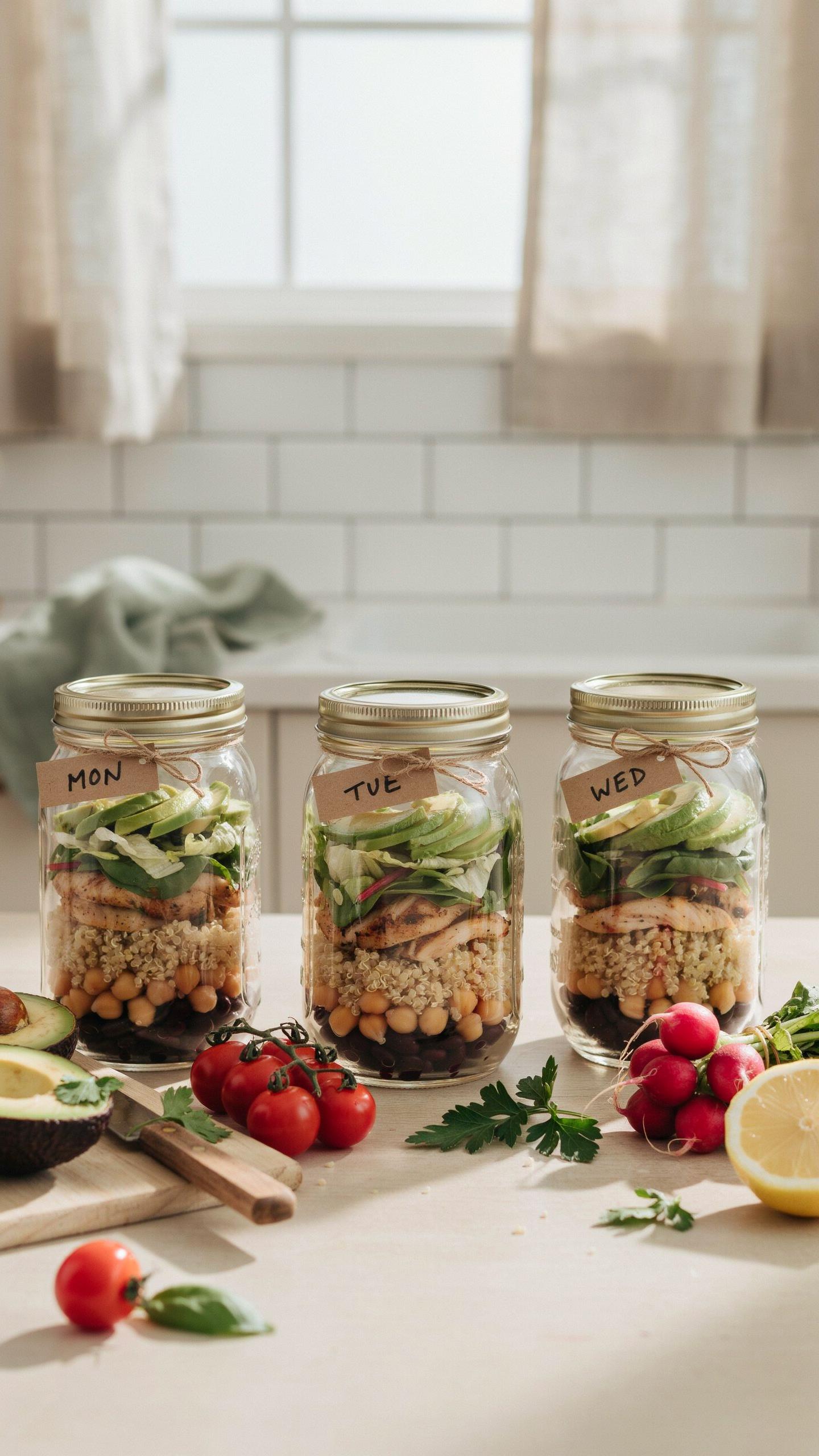 Beyond The Greens High Protein Mason Jar Meals