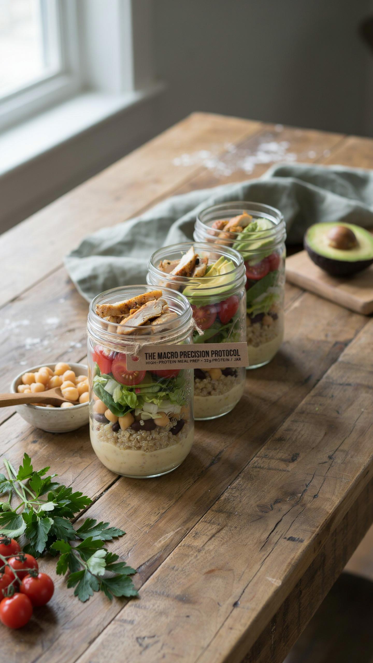 High Protein Salad Jars The Macro Precision Protocol