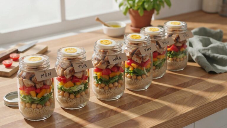 High Protein Mason Jar Salads You Can Meal Prep In Advance