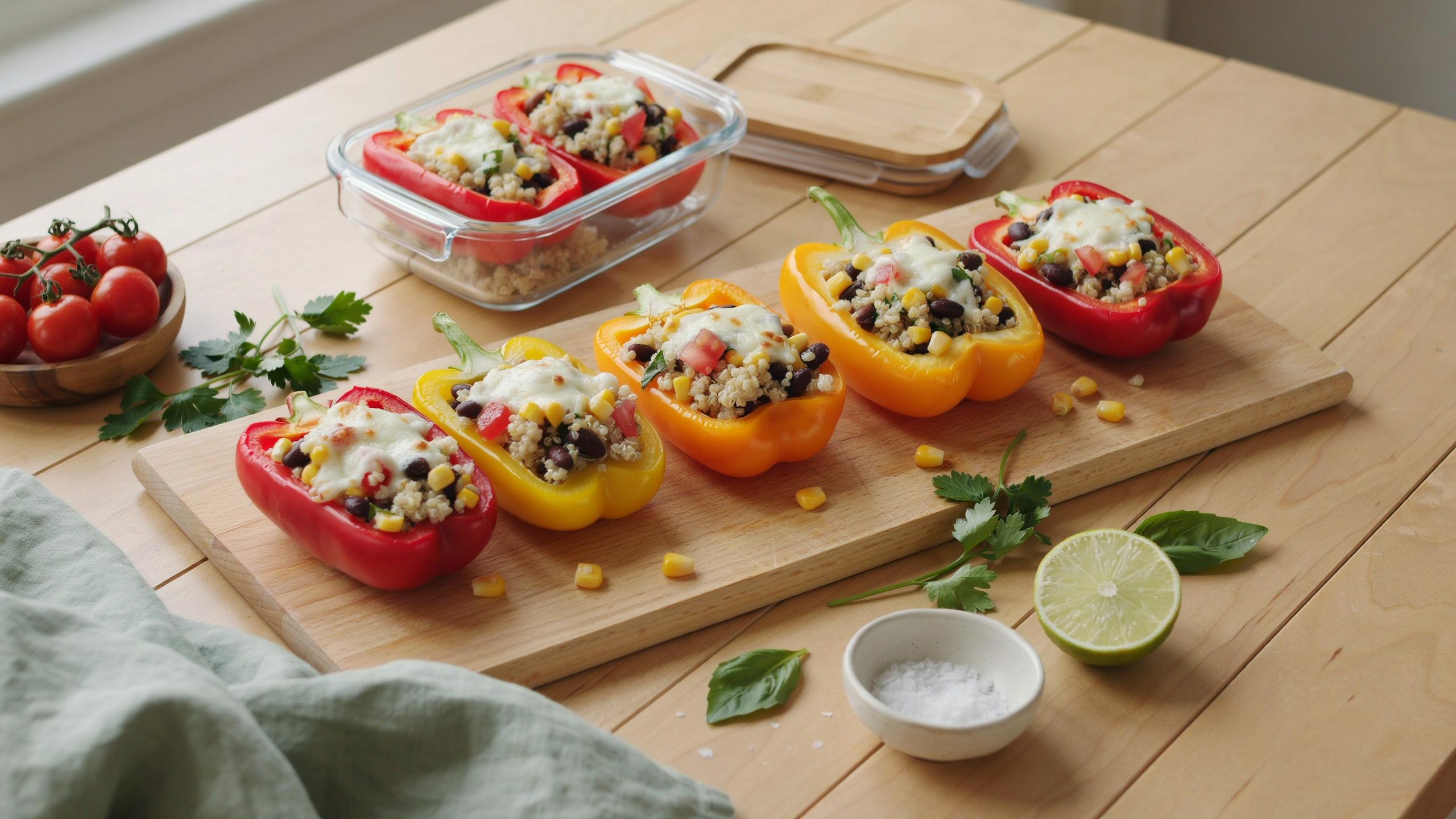 High Protein Stuffed Peppers You Can Meal Prep Ahead