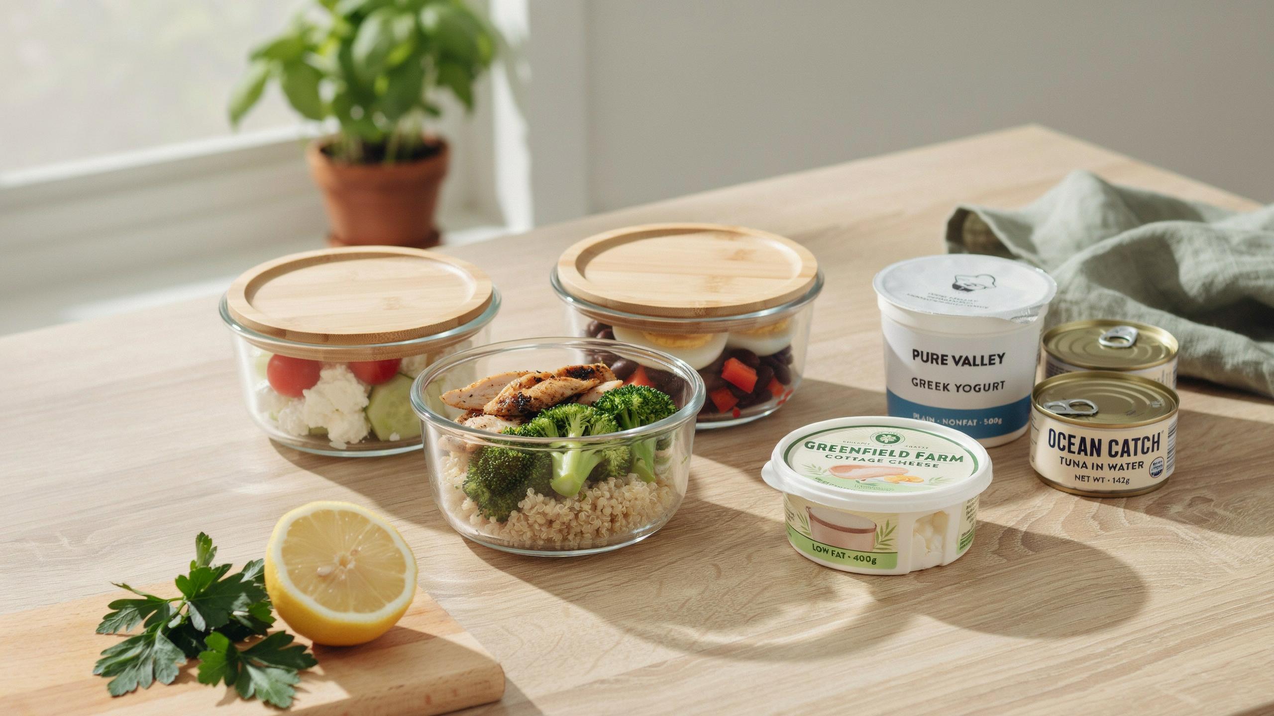 High Protein Meal Prep Using Store Brand Groceries