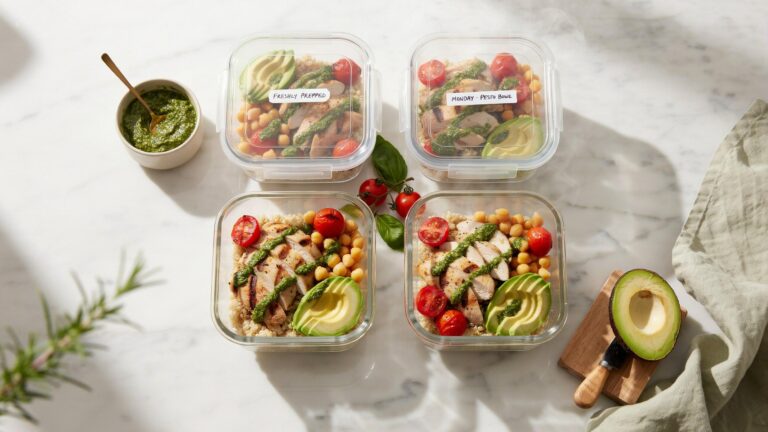 High Protein Pesto Bowl Meal Prep For Quick Lunches