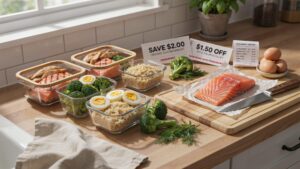 High Protein Meal Prep With Smart Coupon Shopping