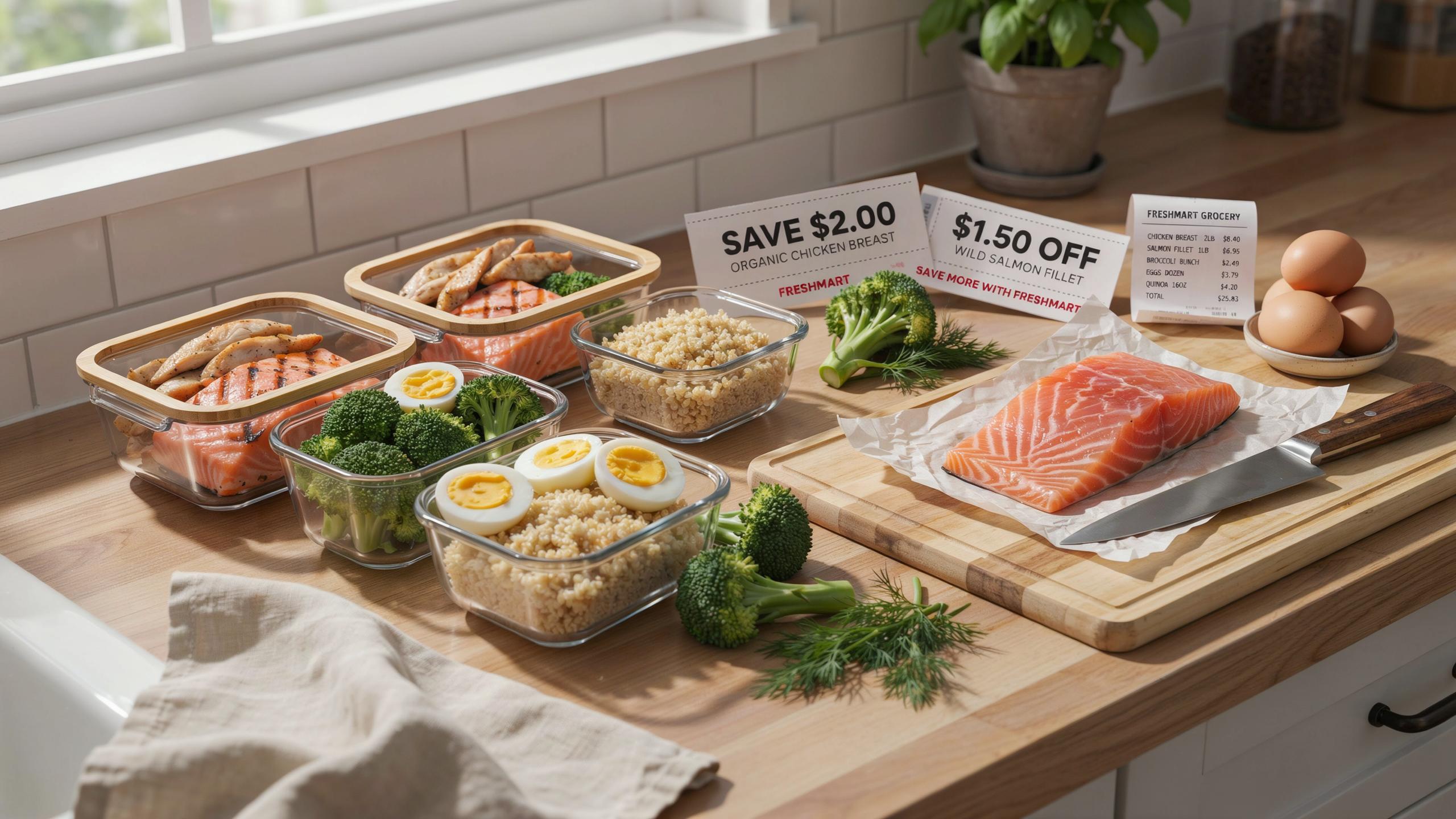 High Protein Meal Prep With Smart Coupon Shopping