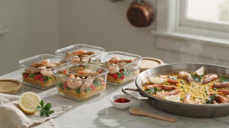 High Protein Paella Meal Prep For Weekend Batch Cooking